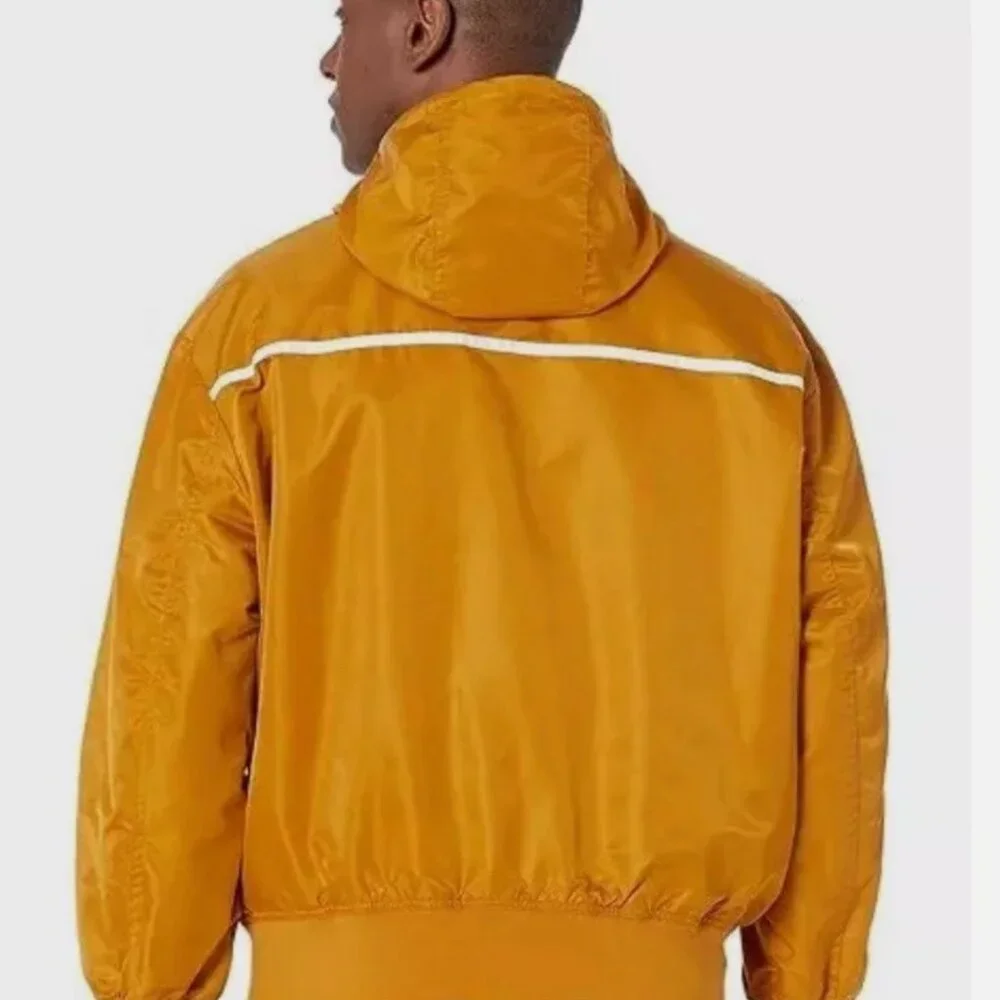 Armani Exchange A|X Men's Full Zip Gold Fashion Hooded Blouson Jacket L - Picture 2 of 7